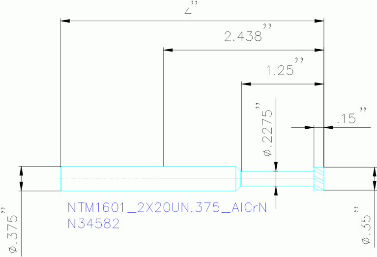 NTM1601/2X20UN.375 ALCRN