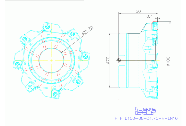 HTF D100-08-31.75-R-LN10