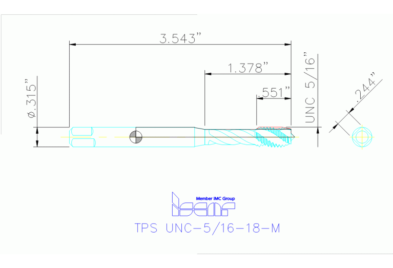TPS UNC-5/16-18-M HEST