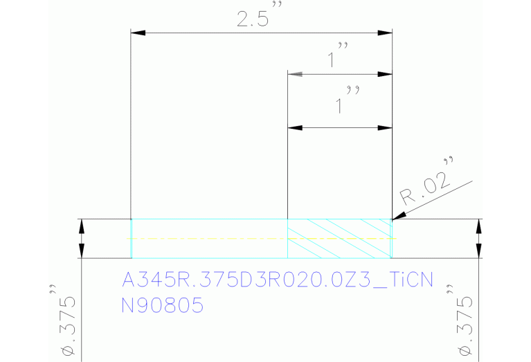 A345R.375D3R020.0Z3 TICN