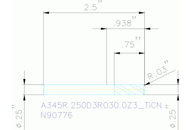 A345R.250D3R030.0Z3 TICN