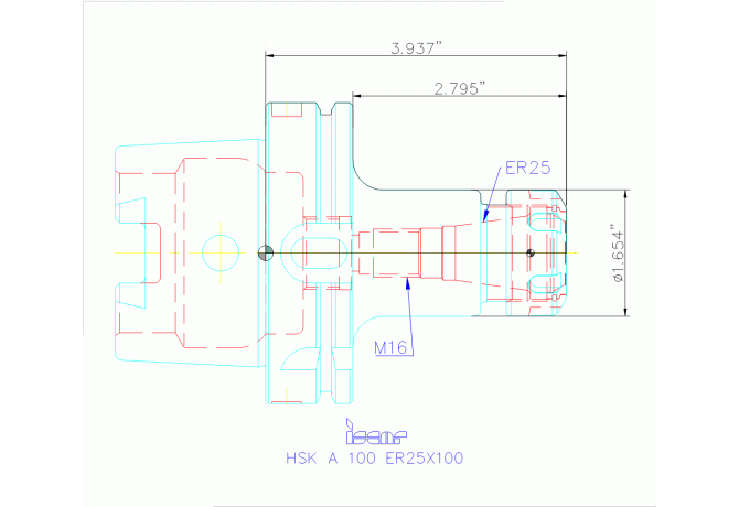 HSK A100 ER25X100