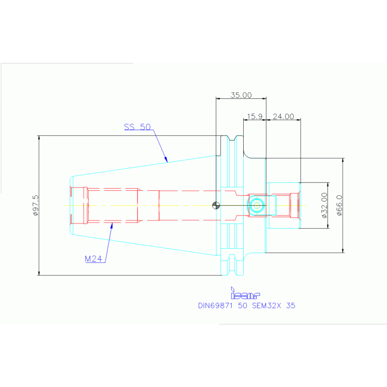 DIN69871 50 SEM32X 35