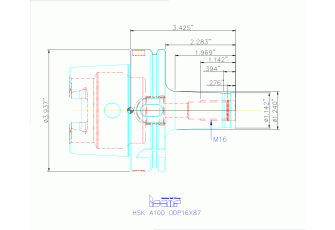 HSK A100 ODP16X87