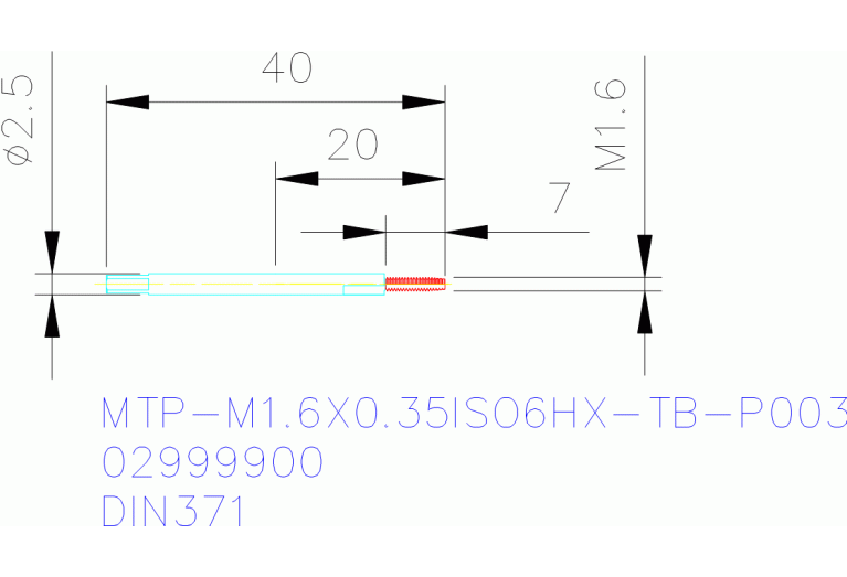 MTP-M1.6X0.35ISO6HX-TB-P003