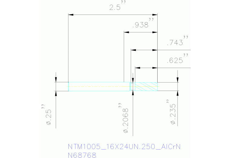 NTM1005/16X24UN.250 ALCRN