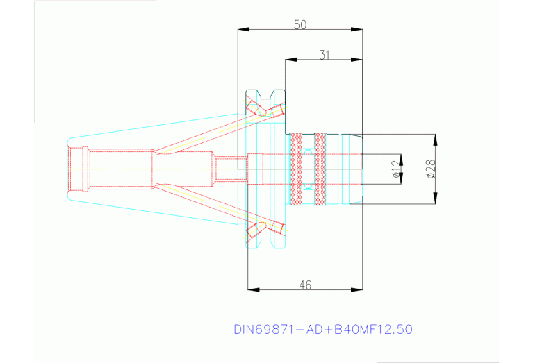 DIN69871-AD+B40 MF12.50