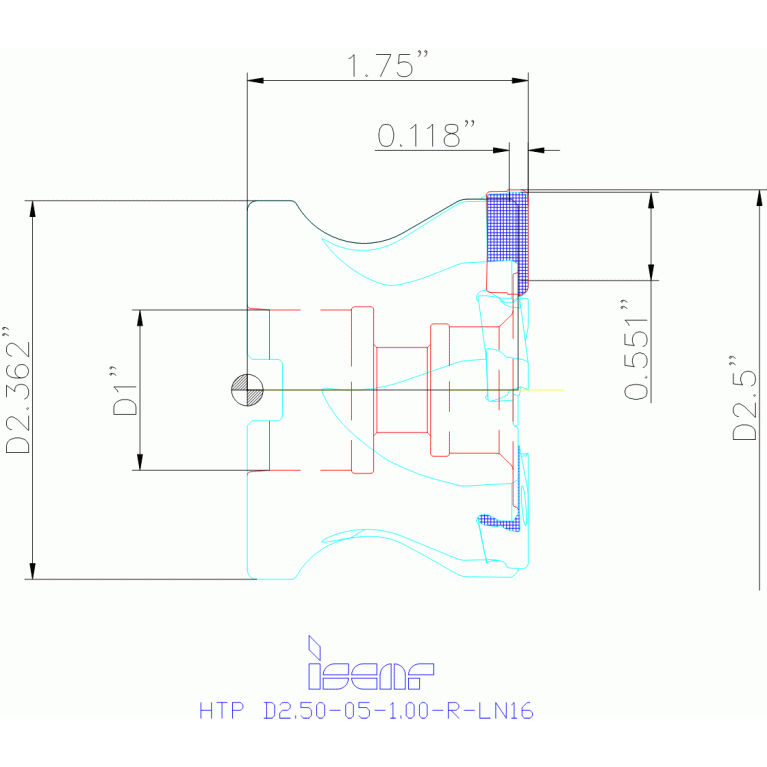 HTP D2.50-05-1.00-R-LN16