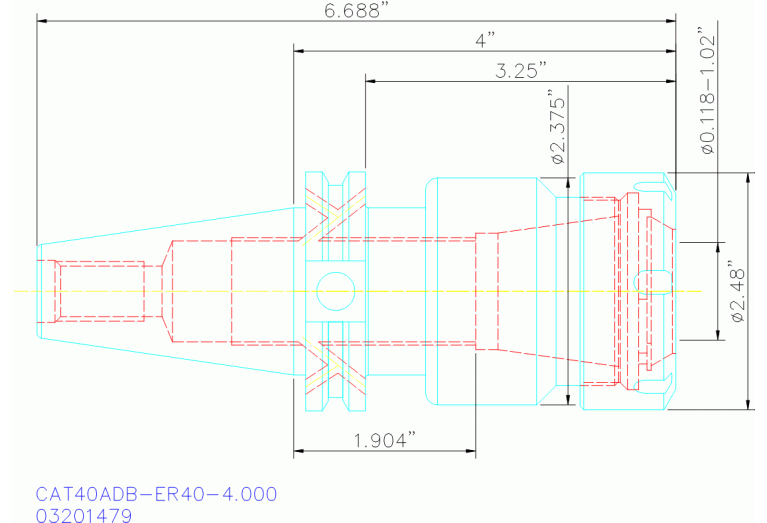 CAT40ADB-ER40-4.000