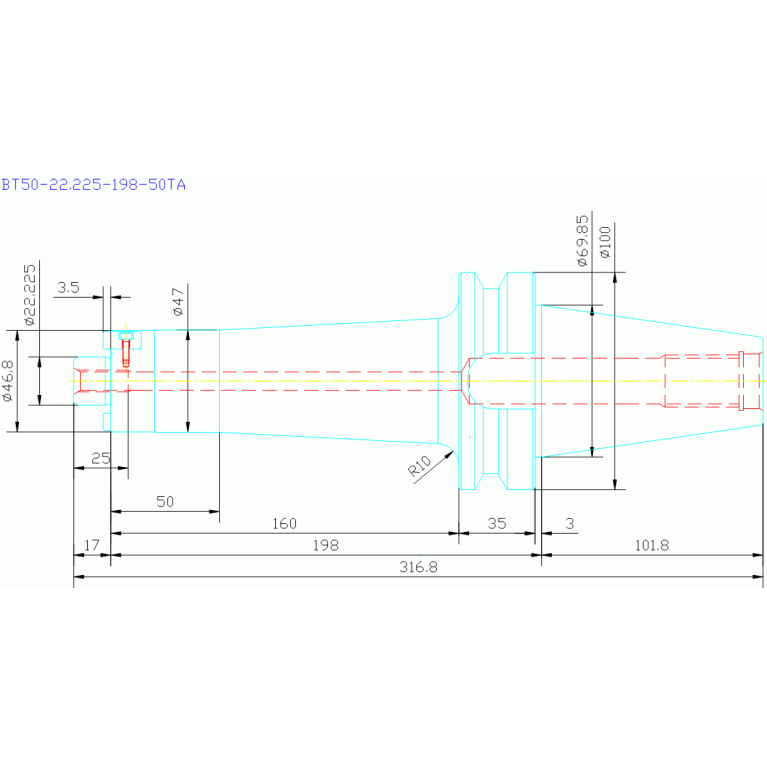 BT50-22.225-198-50TA