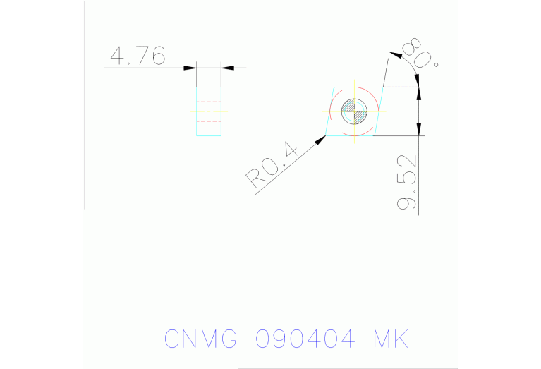 CNMG 090404 MK TT9225